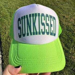 Neon Green Trucker Hat - Sunkissed